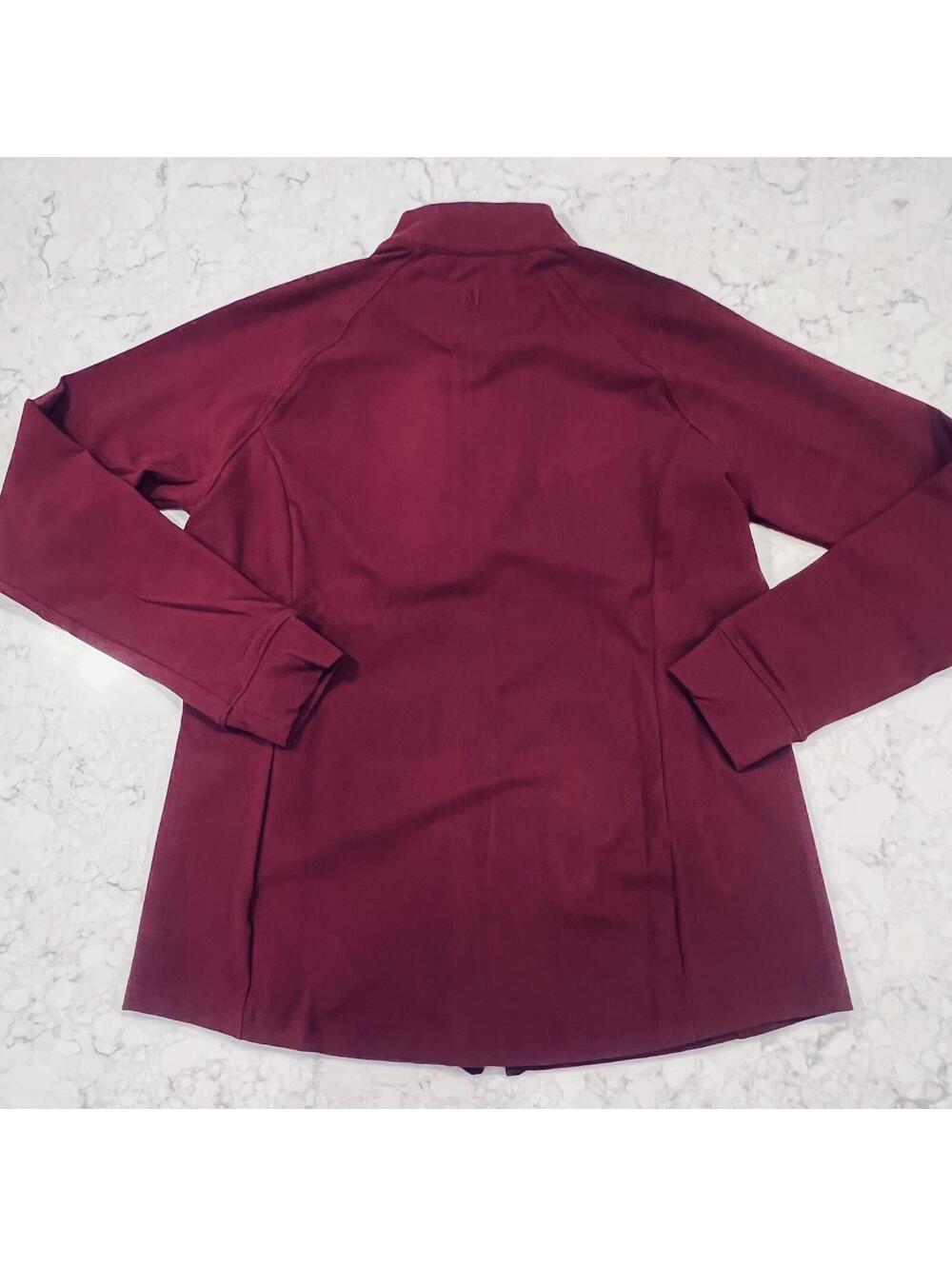 Johnnie-O BLAKEY Full zip lightweight Fleece Jacket NWT Medium MAROON Red - Picture 2 of 6